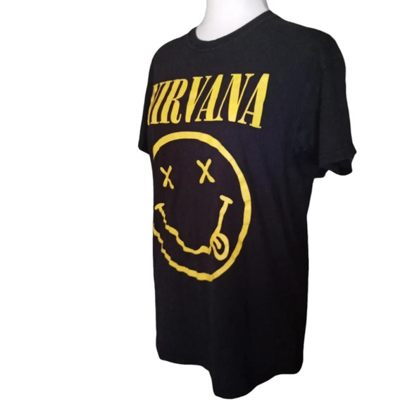 Nirvana Smiley Women's Cotton Band Tee Shirt Size Medium - Picture 3 of 4